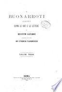 Il Buonarroti scritti sopra le arti e le lettere