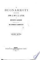 Il Buonarroti scritti sopra le arti e le lettere