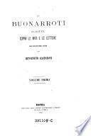 Il Buonarroti Scritti sopra le arti e le lettere, raccolti per cura di Benvenuto Gasparoni