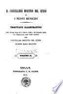 Il cancelliere ministro del censo ed i nuovi municipj trattato illustrativo delle sovrane leggi del 9. marzo 1848, e 20. novembre 1849 con l'applicazione degli ordini veglianti del Cancelliere Ministro del censo Giuseppe Maria Becattini