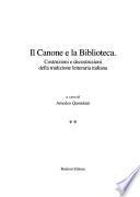 Il canone e la biblioteca
