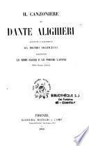 Il canzoniere di Dante Alighieri