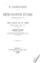 Il canzoniere di Pietro Jacopo de Jennaro ...