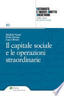 Il capitale sociale e le operazioni straordinarie