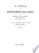 Il codice di Leonardo da Vinci della biblioteca di Lord Leicester in Holkham Hall, pubblicato sotto gli auspici del R. Istituto lombardo di scienze e lettere (Premio Tomasoni)