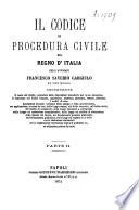 Il codice di procedura civile del regno d'Italia