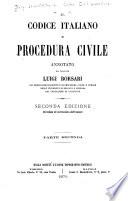 Il codice italiano di procedura civile