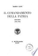 Il comandamento della patria, discorsi (1922-1924).