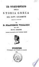 Il compendio della storia greca del dott. Goldsmith