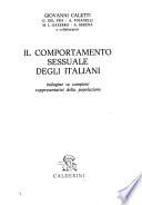 Il Comportamento sessuale degli italiani