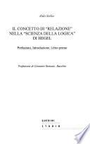 Il concetto di relazione nella Scienza della logica di Hegel