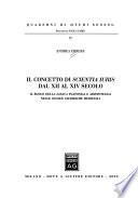 Il concetto di scientia iuris dal XII al XIV secolo