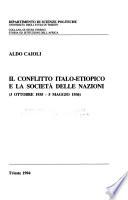 Il conflitto italo-etiopico e la Società delle nazioni