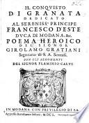 Il Conquisto di Granata ... poema heroico: con gli argomenti di F. Calvi