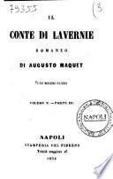 Il conte di Lavernie romanzo di Augusto Maquet
