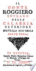 Il Conte Roggiero Sovrano Della Calabria Ulteriore