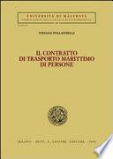 Il contratto di trasporto marittimo di persone