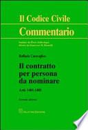 Il contratto per persona da nominare. Art. 1401-1405
