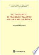 Il contributo di Francesco Scaduto alla scienza giuridica