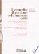Il controllo di gestione nelle imprese edili
