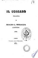Il corsaro tragedia di Biagio G. Miraglia cosentino