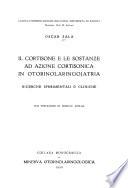 Il cortisone e le sostanze ad azione cortisonica in otorinolaringojatria