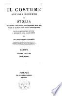 Il Costume Antico Modeno O Storia