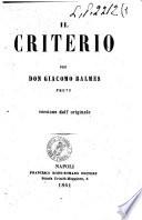 Il criterio per don Giacomo Balmes