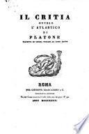 Il Critia, ovvero L'Atlantico