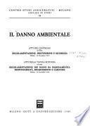 Il danno ambientale