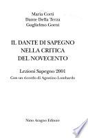 Il Dante di Sapegno nella critica del Novecento