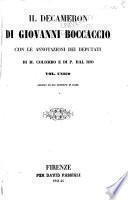 Il Decameron di Giovanni Boccaccio