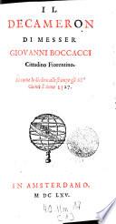 Il Decameron, Si come 10 diedero ... gli Giunti l'anno 1527