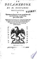 Il Decamerone di M. Giouanni Boccaccio