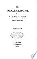 Il Decamerone di M. Giovanni Boccaccio. Tomo primo [-quinto]