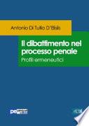 Il dibattimento nel processo penale. Profili ermeneutici