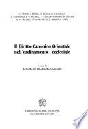 Il diritto canonico orientale nell'ordinamento ecclesiale
