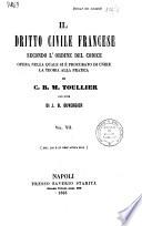 Il diritto civile francese secondo l'ordine del codice