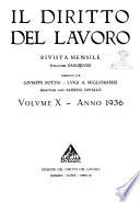 Il diritto del lavoro ufficiale del Ministero delle corporazioni per il bollettino