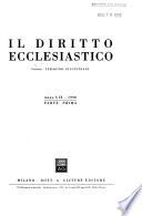 Il Diritto ecclesiastico