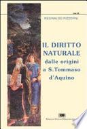 Il diritto naturale dalle origini a S. Tommaso d'Aquino