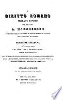 Il diritto romano privato e puro