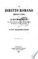 Il diritto romano privato e puro