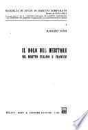 Il dolo del debitore nel diritto italiano e francese