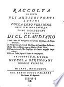 Il due libri del panegiriconel primo consolato di Flavio Stilicone. ... Ed i tre libri sopra in ratto di Proserpina