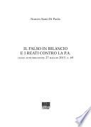 Il falso in bilancio e i reati contro la
