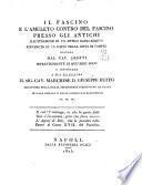 Il fascino e l'amuleto contro del fascino presso gli antichi illustrazione di un antico basso-rilievo rinvenuto in un forno della città di Pompei distesa dal cav. Arditi ..