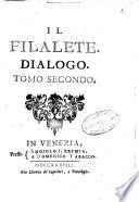 Il Filalete. Dialogo. Tomo primo [-secondo]