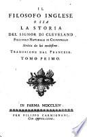 Il filosofo inglese, o sia La storia del signor di Cleueland figliuolo naturale di Cromwello scritta da lui medesimo. Traduzione dal francese. Tomo primo [-settimo ed ultimo]