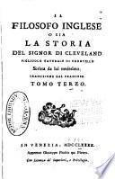 Il filosofo inglese; o sia, La storia del Signor di Cleveland, figliuolo naturale di Cronvello